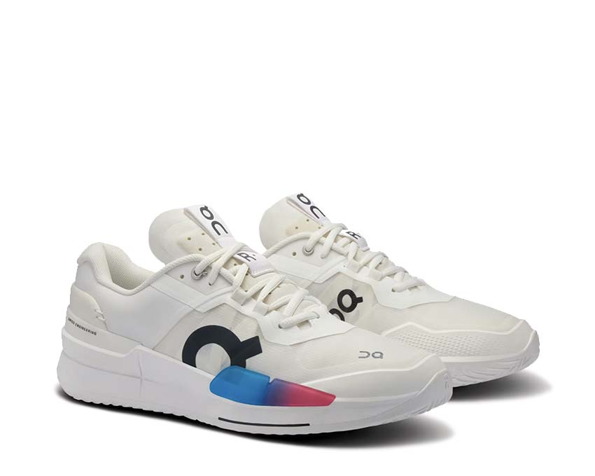 On The Roger Pro 2 White/Malibu vista lateral — perfil tennis Federer