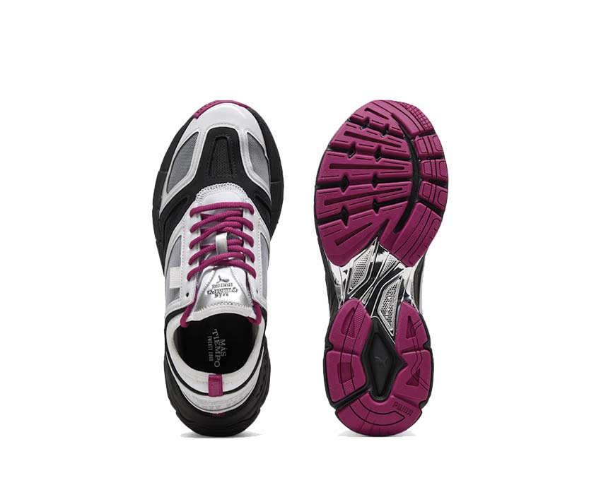 Puma Velophasis NU Feather Gray Black Magenta semelle — semelle oversize épaisse