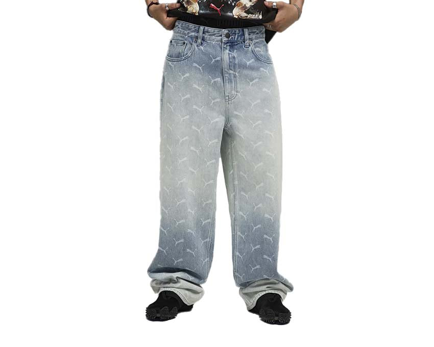 Puma x A$AP Rocky Laser Monogram Denim détail — gravure laser monogramme