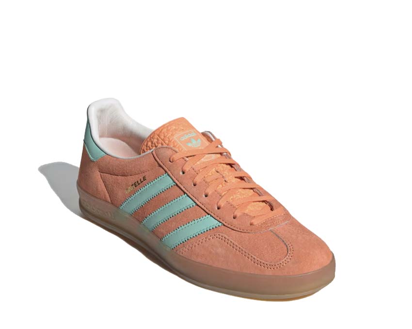 vista lateral — Gazelle Indoor Easy Orange Clear Mint suela goma