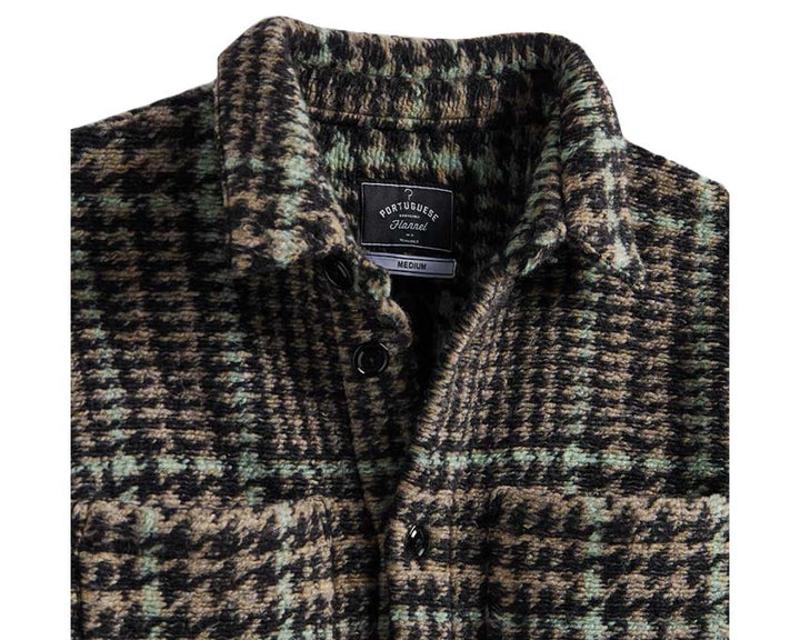 Portuguese Flannel Gales Overshirt Black / Green AW24.041