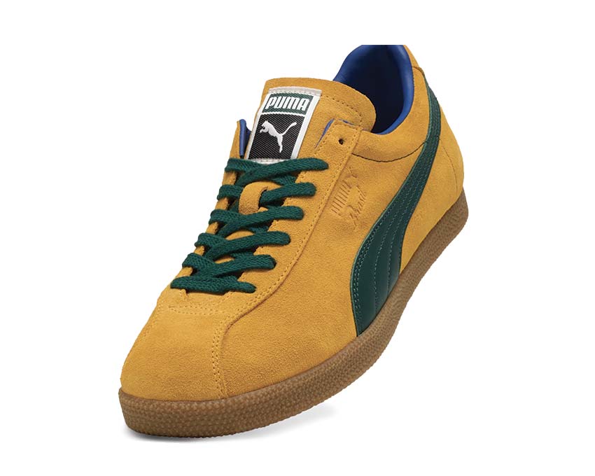 Puma Brasil Tangerine Dark Myrtle vue latérale — cuir pleine fleur