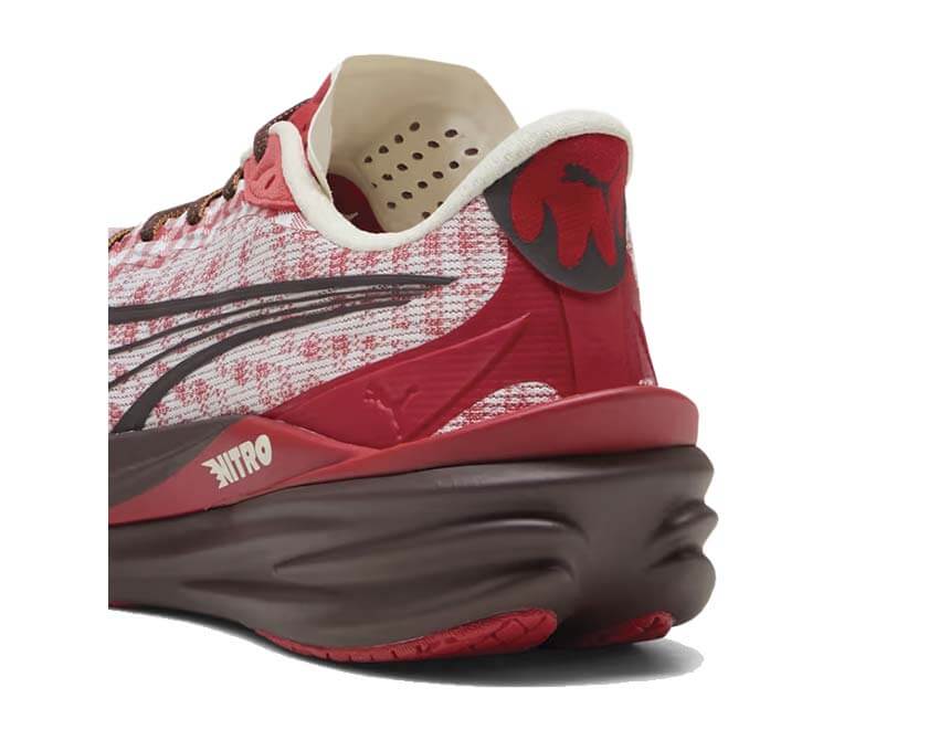 Puma Deviate Nitro 4 Check Rouge détail — détail check logo Puma Deviate rouge