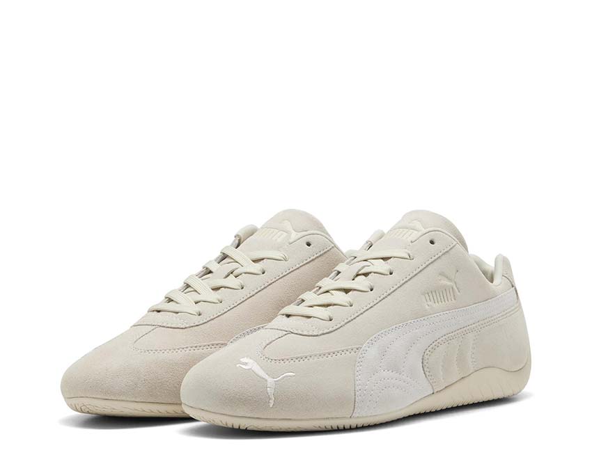Puma Speedcat OG White vue latérale — cuir blanc racing épuré