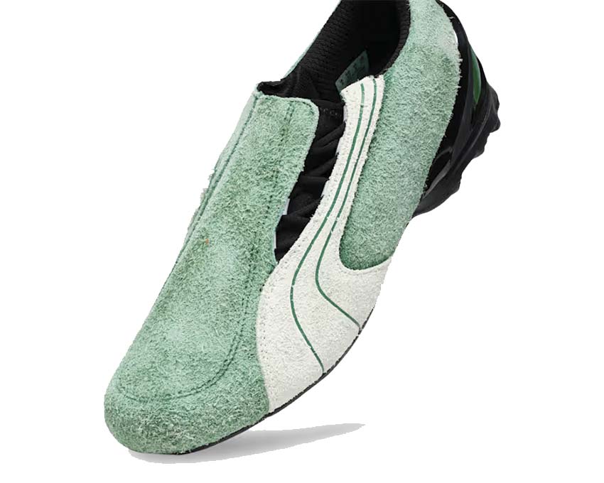 Puma V-S1 KidSuper Green vue latérale — tige verte KidSuper