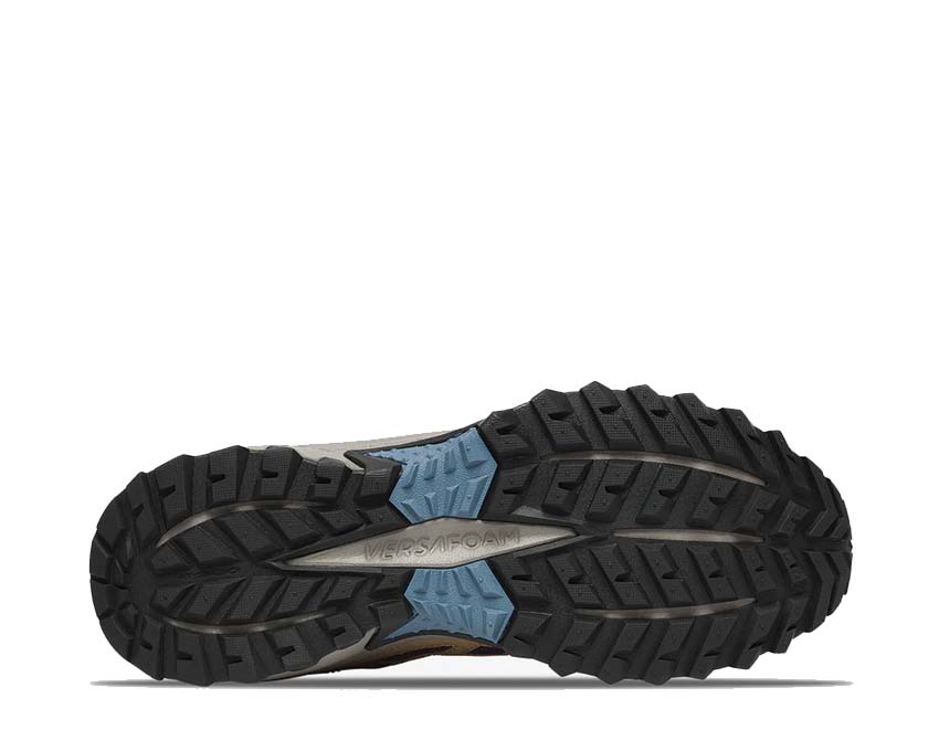 Saucony Grid Peak Purple Orange vue latérale — tige mesh respirante