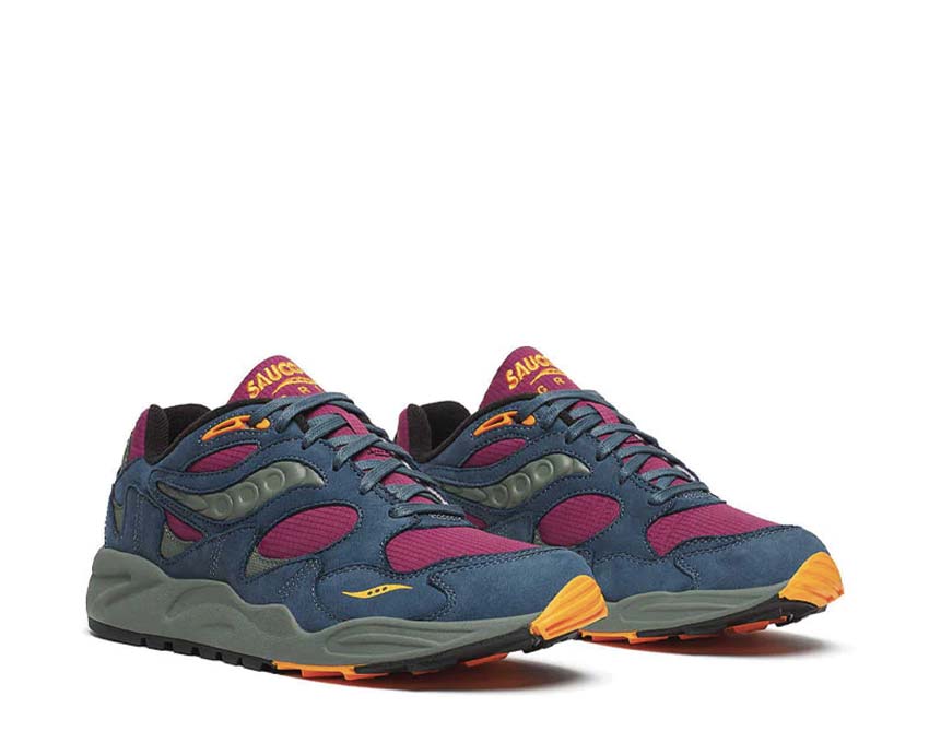 Saucony Grid Shadow 2 Purple Blue vue latérale — amorti ProGrid