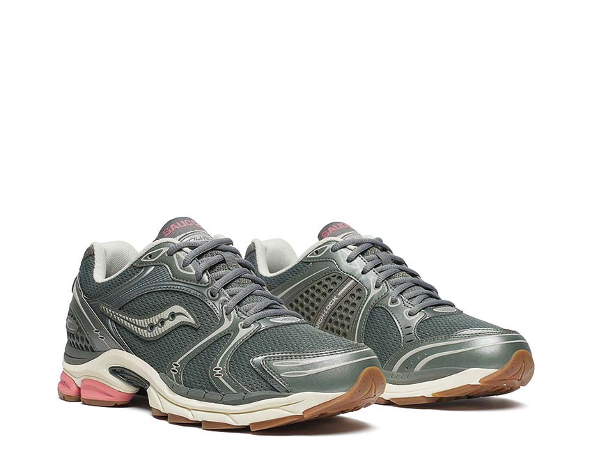 Saucony Progrid Triumph 4 Tan Royal vista lateral — parte superior de malla transpirable