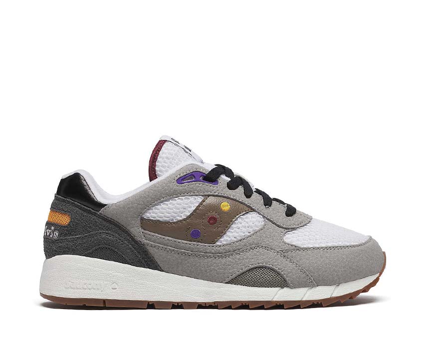 Saucony & Friends Shadow 6000 White Grey — running homme tige mesh respirante