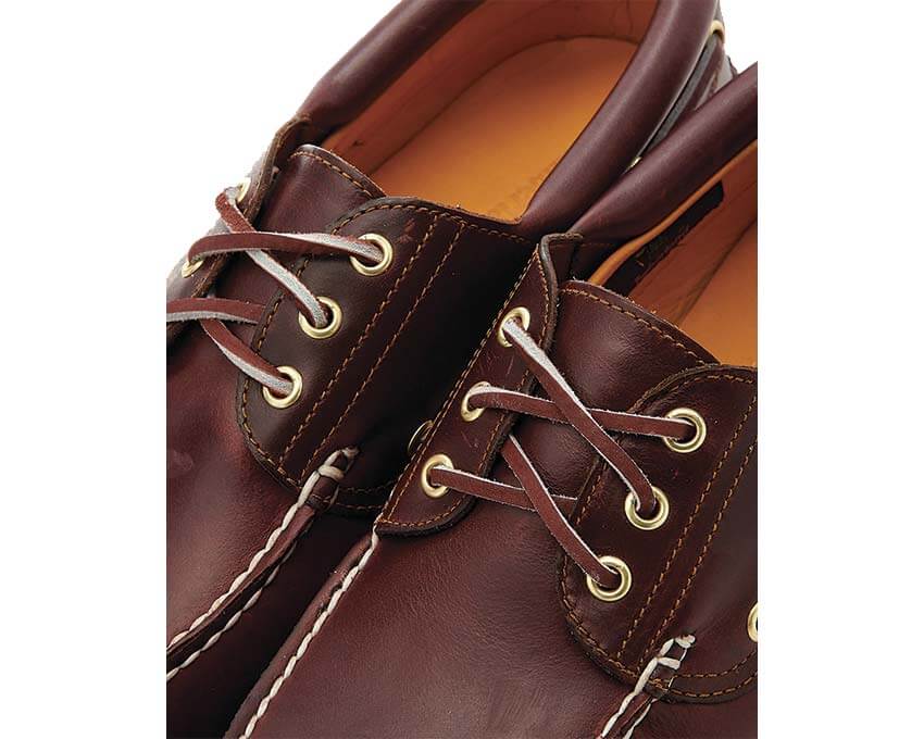 Timberland Authentic Boat Shoe Burgundy Seitenansicht — Profil Mokassin bordeaux Herren
