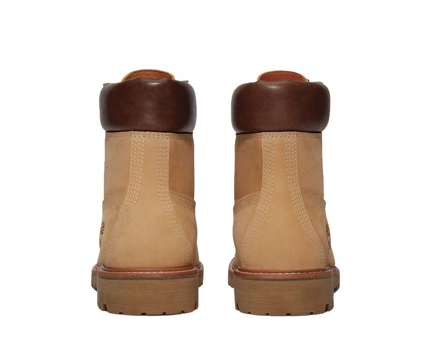 Timberland Luxe Mid Wheat détail — détail nubuck lacets logo Timberland wheat