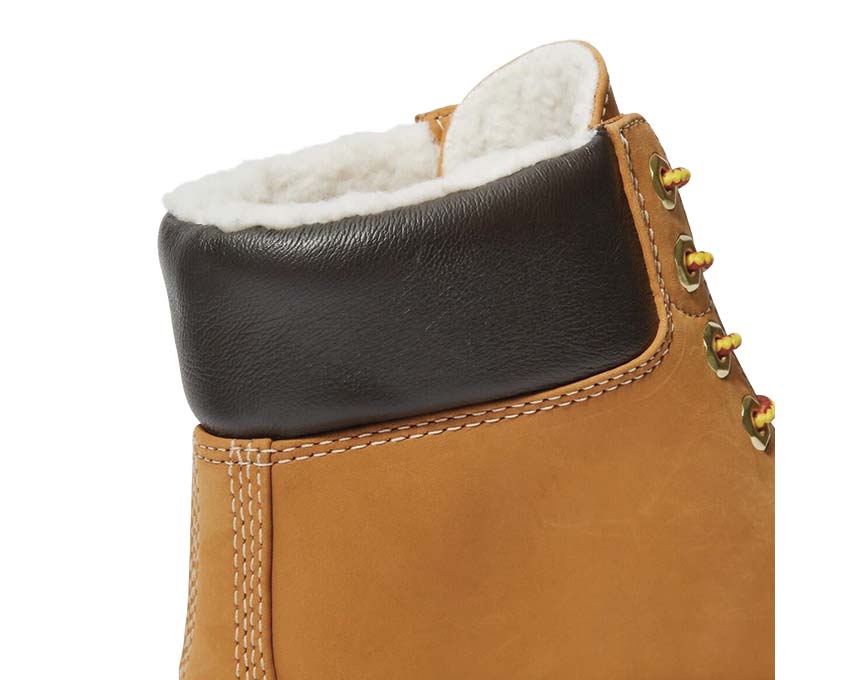 Timberland Premium 6 Inch Waterproof Boot Wheat vue latérale — profil emblématique blé