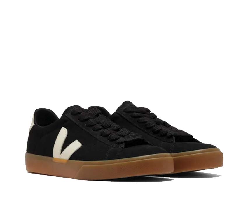 Veja Campo Suede Black Pierre semelle — semelle caoutchouc naturel