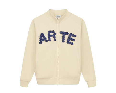 Arte Crochet Flowers Jacket Cream — veste unisexe crochet fleurs artisanal