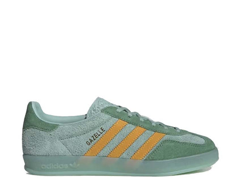 Adidas Gazelle Indoor W Hazy Green — sneaker femme daim semelle gomme