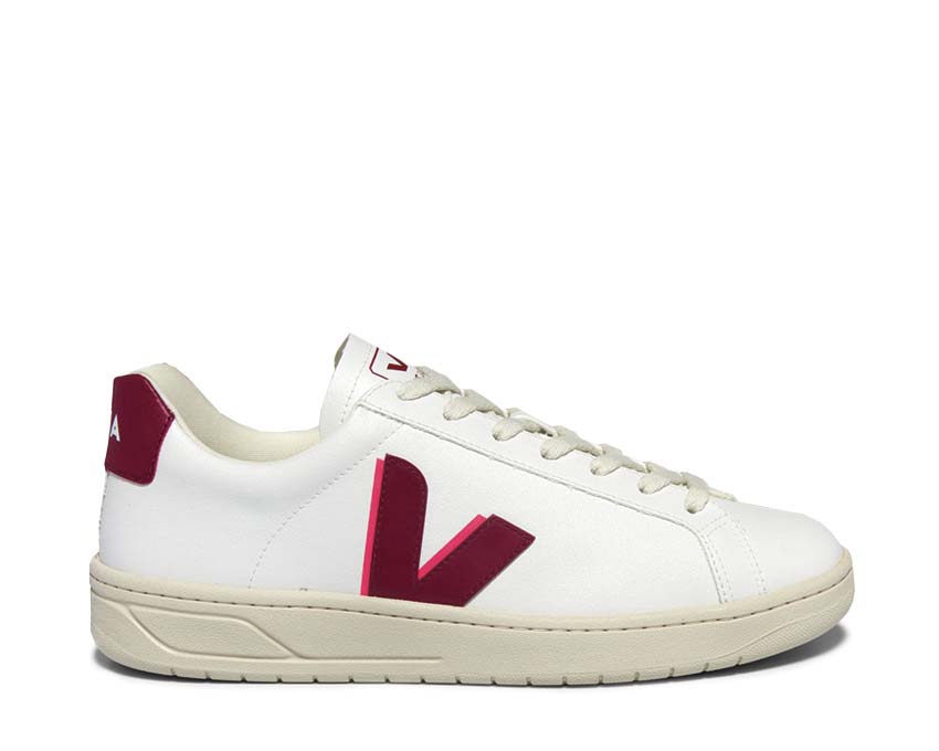 Veja Urca White/Marsala — zapatilla mujer cuero ecológico