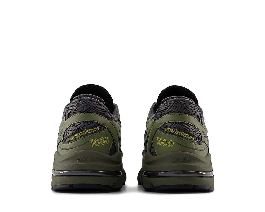 New Balance 1000 Dark Olivine Magnet semelle — semelle Vibram