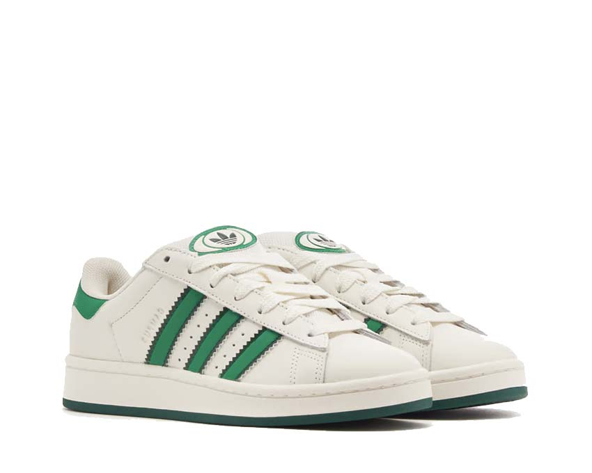 vista lateral — Campus 00s White Green suela goma plana