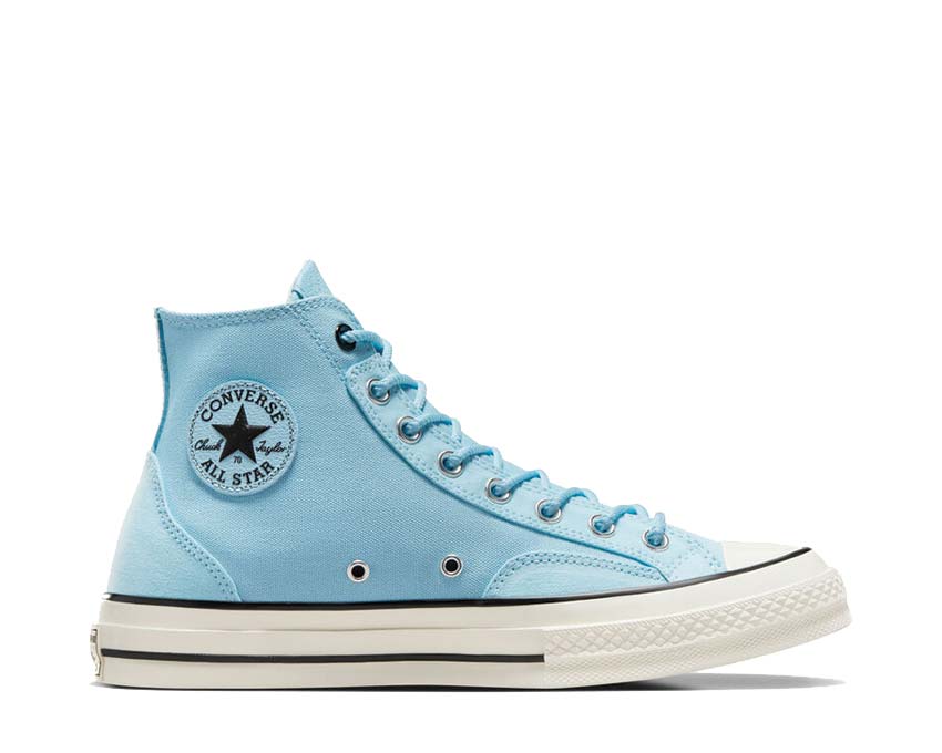 Converse Chuck 70 Hi Sky Blue semelle — semelle vulcanisée blanche épaissie