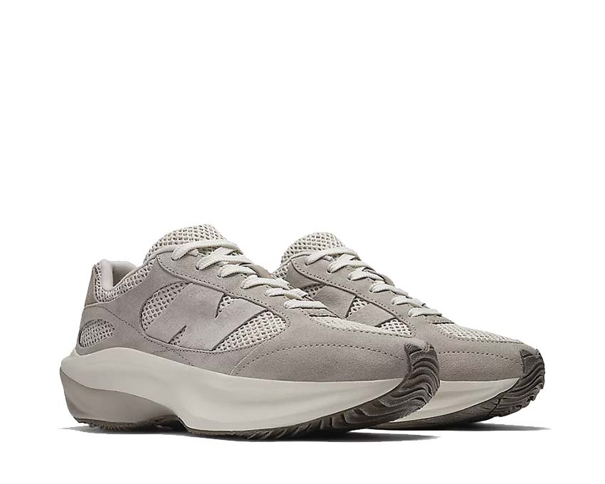 New Balance WRPD Grey Days vista lateral — parte superior de malla transpirable