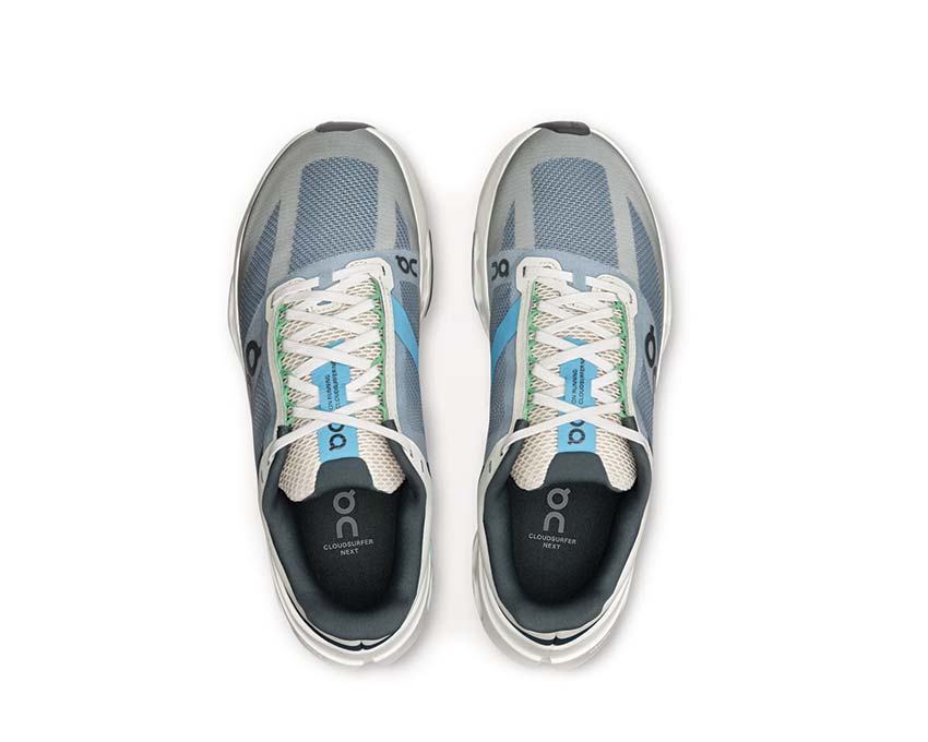 On Cloudsurfer Next W Niagara detalle — mesh transpirable zapatilla running mujer