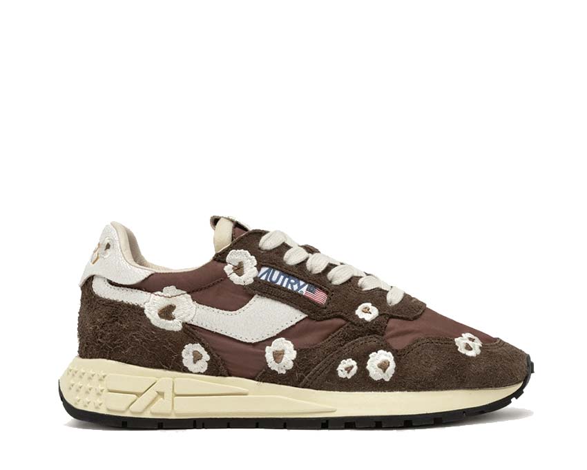 Autry Reelwind Low — zapatilla hombre cuero bordado retro sport