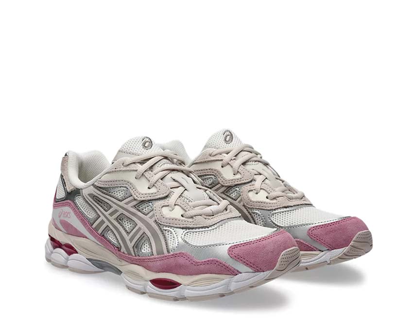 Asics Gel NYC Mineral Beige side view — mesh upper
