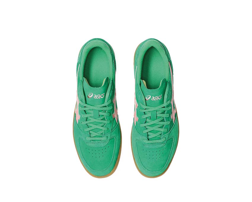 Asics Skyhand OG Cilantro/Grapefruit vista trasera — amortiguación Gel talón lifestyle