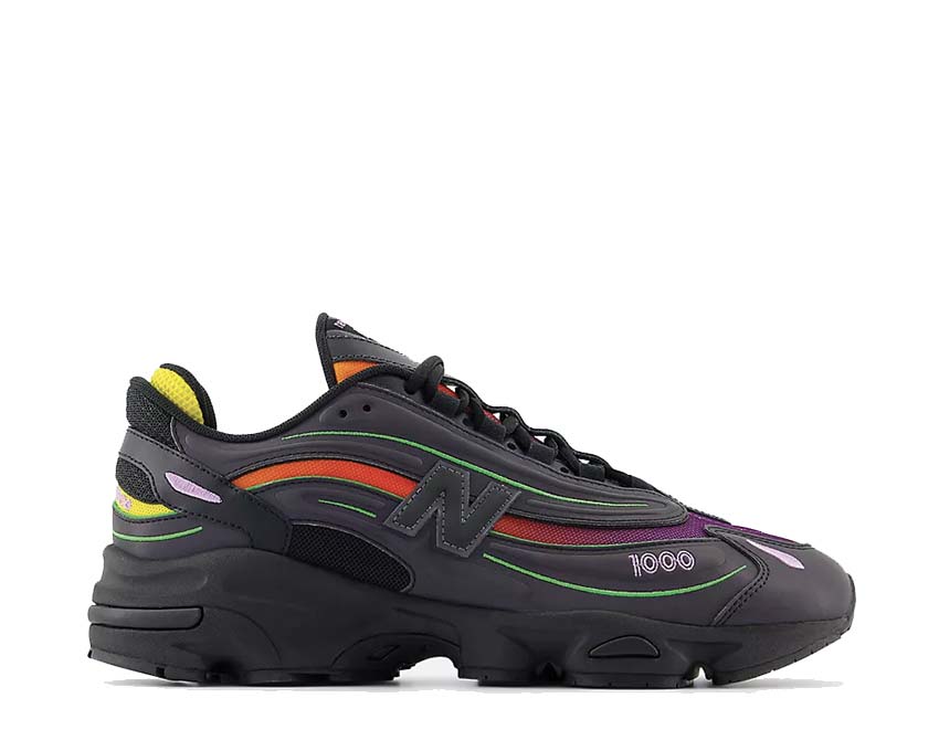 New Balance 1000 Silver Black Honeycomb — zapatilla hombre lifestyle colorway contrastado