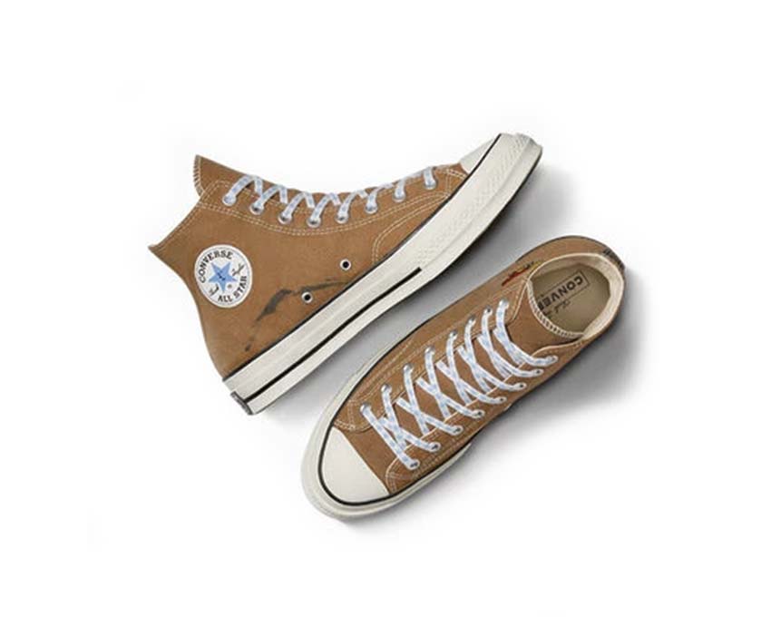 Converse x Sky High Farm Chuck 70 Brown/Egret suela — suela vulcanizada reforzada