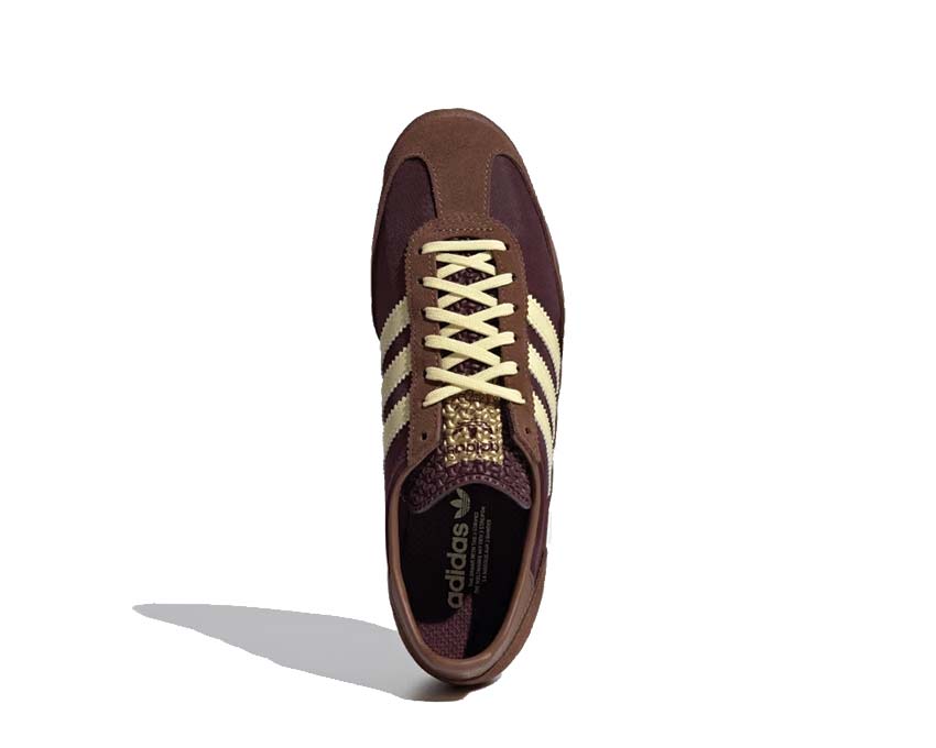 Adidas SL 72 OG W Maroon detalle — mesh y ante granate retro