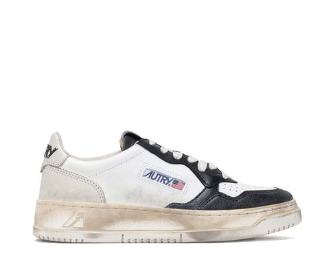 Autry Super Vintage Low Virg Leat Pmc — zapatilla hombre cuero blanco vintage