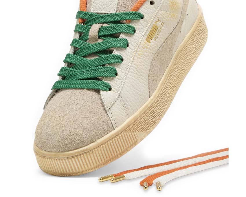 Puma Suede XL Carrots 2 Warm White Rickie Orange suela — suela chunky vintage