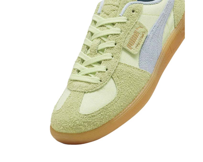 Puma Palermo Vintage Natural detail — embossed vintage Puma logo leather