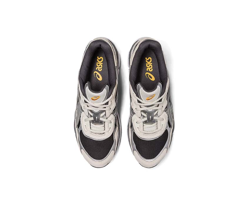 Asics Gel NYC Black/Graphite Grey 1201A789 vista trasera — amortiguación Gel talón vintage