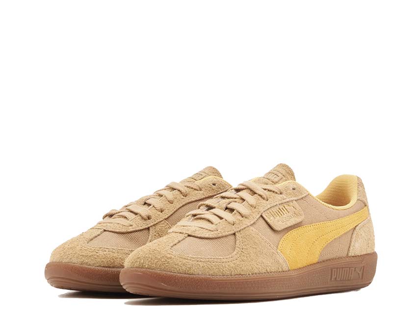 Puma Palermo Vintage Prairie Tan Flaxen Gold suela — suela gum dorada vintage