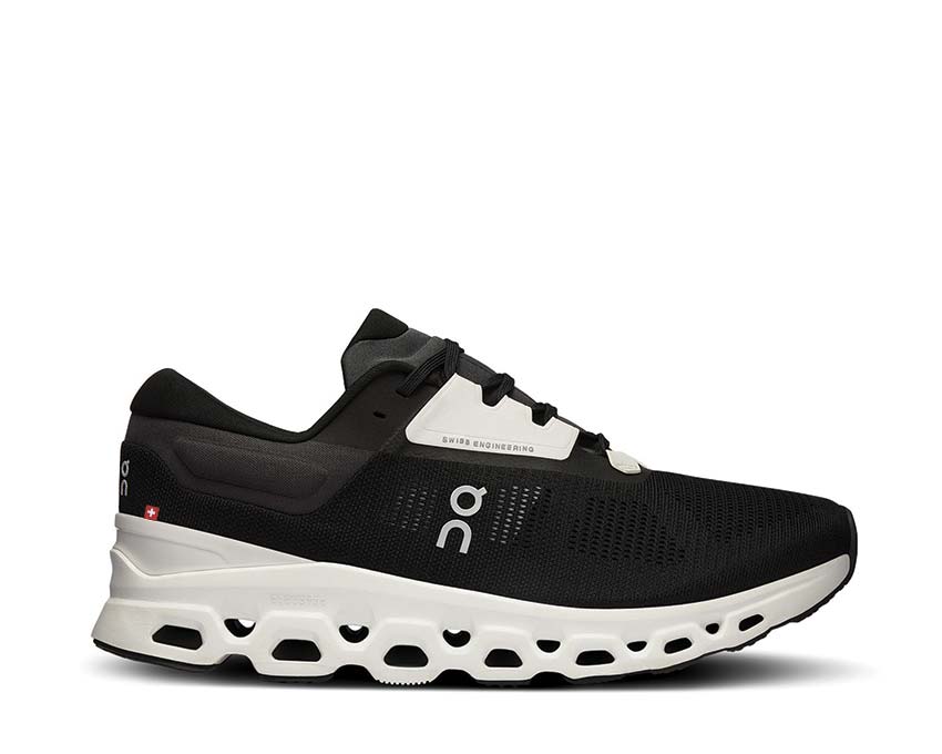 On Cloudstratus 3 W Black/Frost — zapatilla running mujer doble CloudTec estabilidad