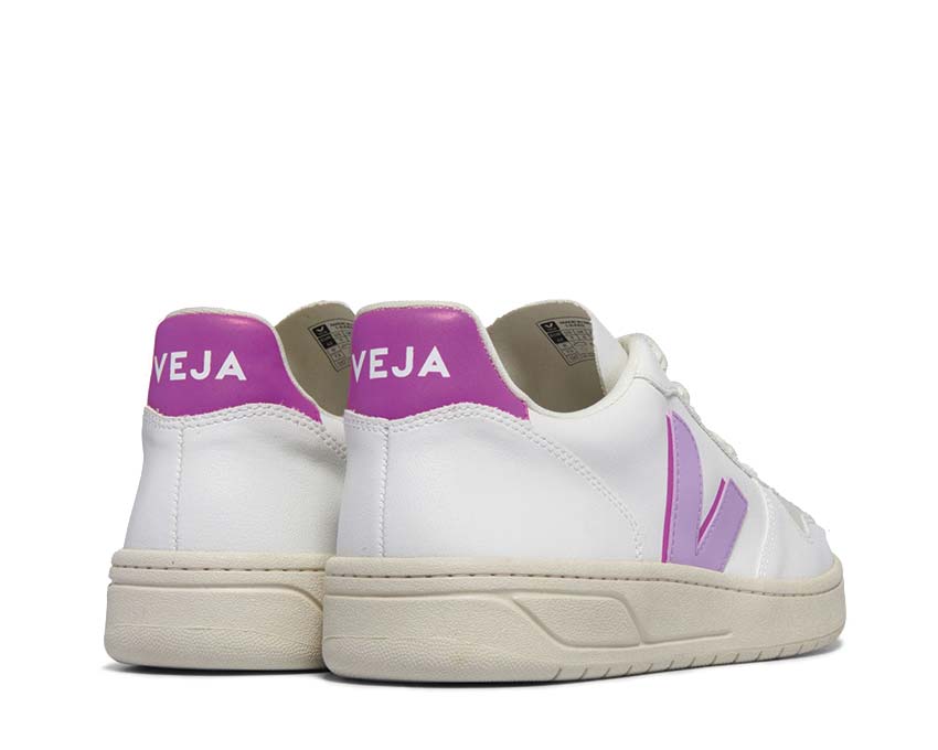 Veja V-10 CWL White Orchid Ultraviolet semelle — semelle caoutchouc naturel
