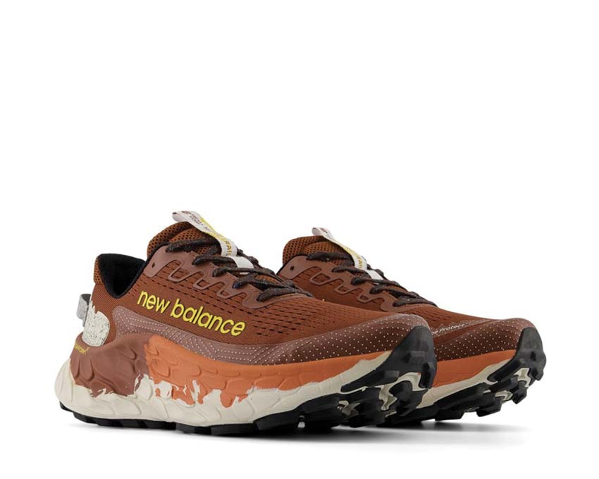 New Balance Fresh Foam X More Trail v3 MTMORAR3 lateral view — reinforced mesh upper