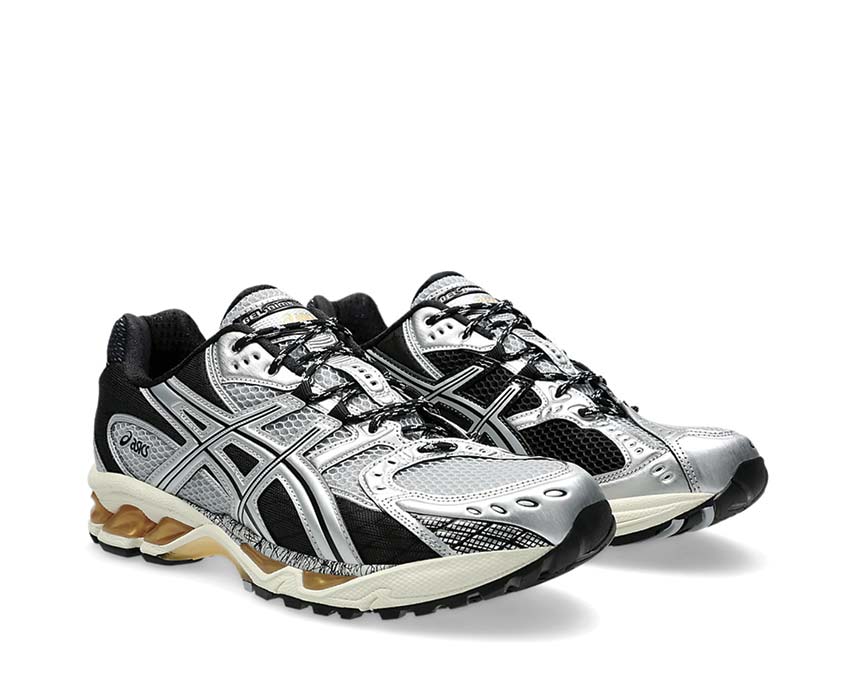 Asics Gel Nimbus 10.1 Piedmont Grey/Pure Silver side view — breathable mesh upper