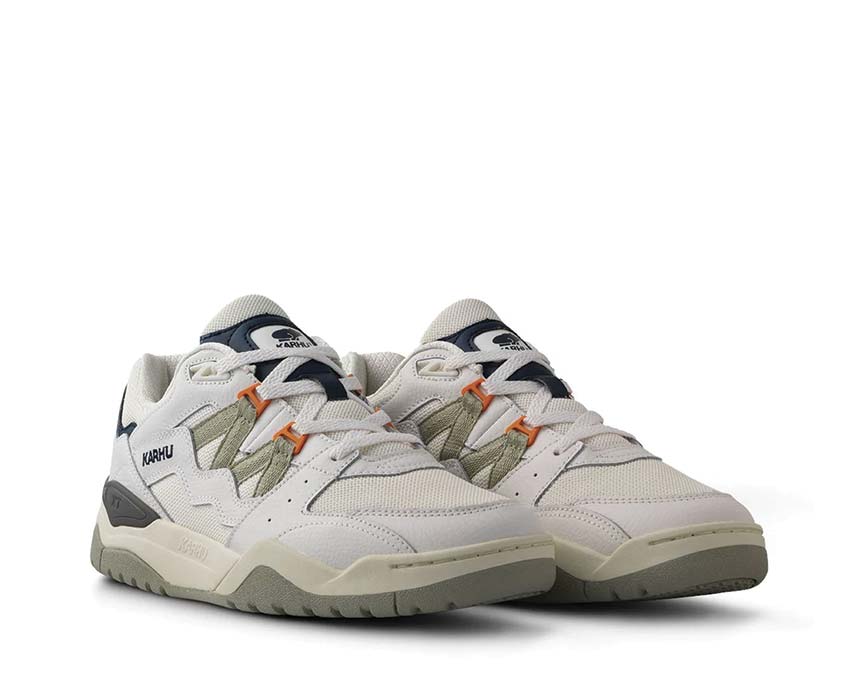 Karhu Fusion XT Cloud Dancer/Agate Grey side view — breathable mesh