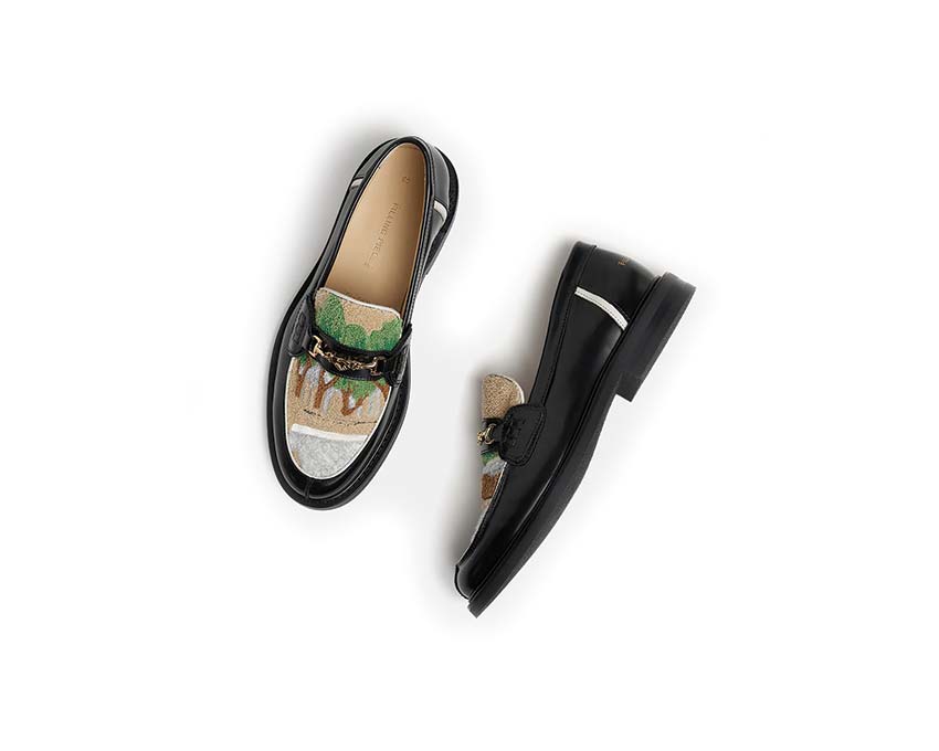 Filling Pieces Loafer Pavillion Black suela — suela cuero artesanal