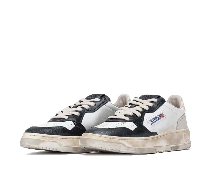 Autry Super Vintage Low Virg Leat Pmc vista lateral — cuero virgen premium