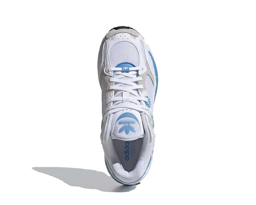 Adidas Astir W White Blue détail — mesh respirant et accents bleus