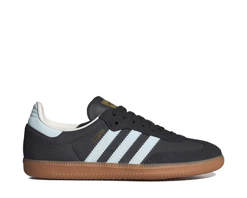 Adidas Samba OG W Carbon — sneaker femme gris anthracite et bleu pâle