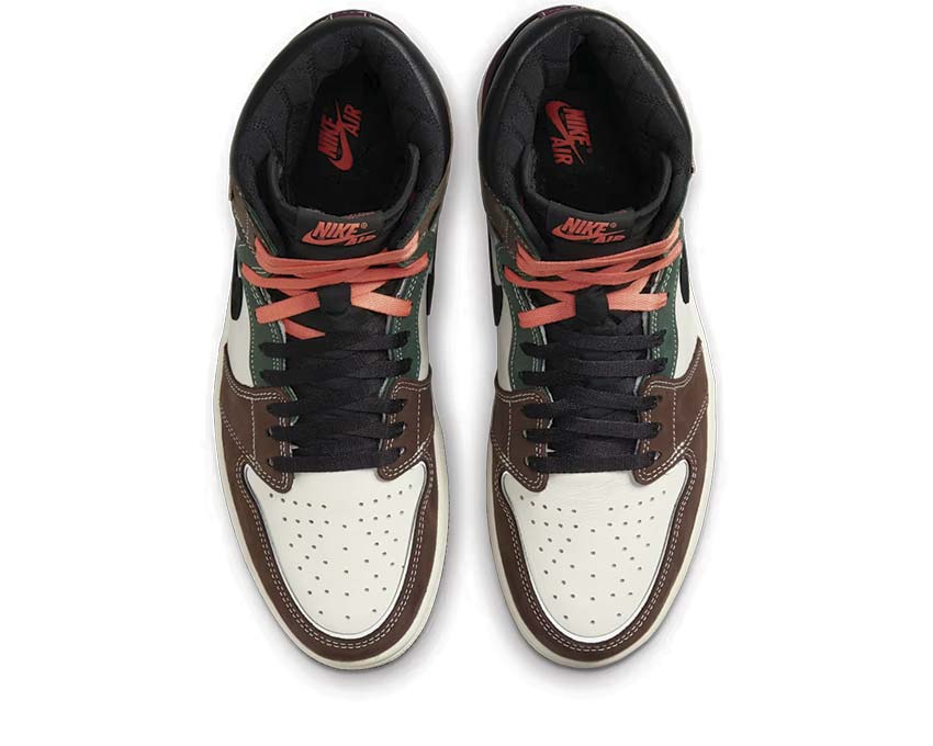 Jordan Air Jordan 1 Retro High OG Black Sail detail — black leather unisex upper