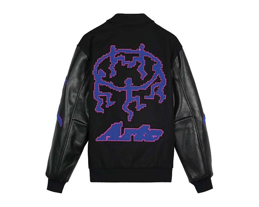 Arte Jonah Pixel Dancer Jacket Black vista lateral — espalda estampada gráfica