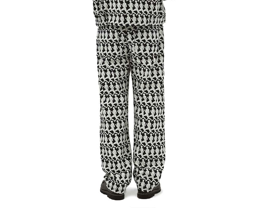 Arte Jones Allover Pants Navy détail — motif all-over