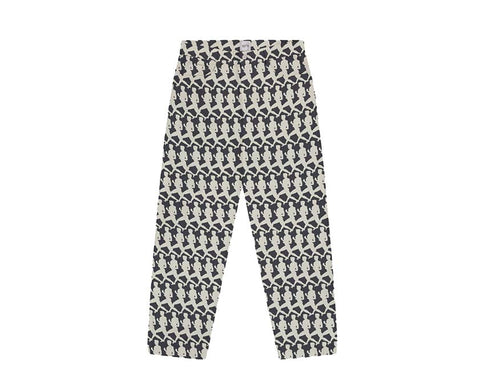 Arte Jones Allover Pants Navy — pantalon unisexe imprimé all-over