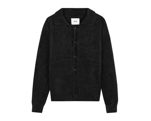 Arte Kyle Fluffy Cardigan Black — unisex fluffy cardigan streetwear